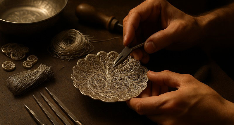 دوره ملیله کاری نقره