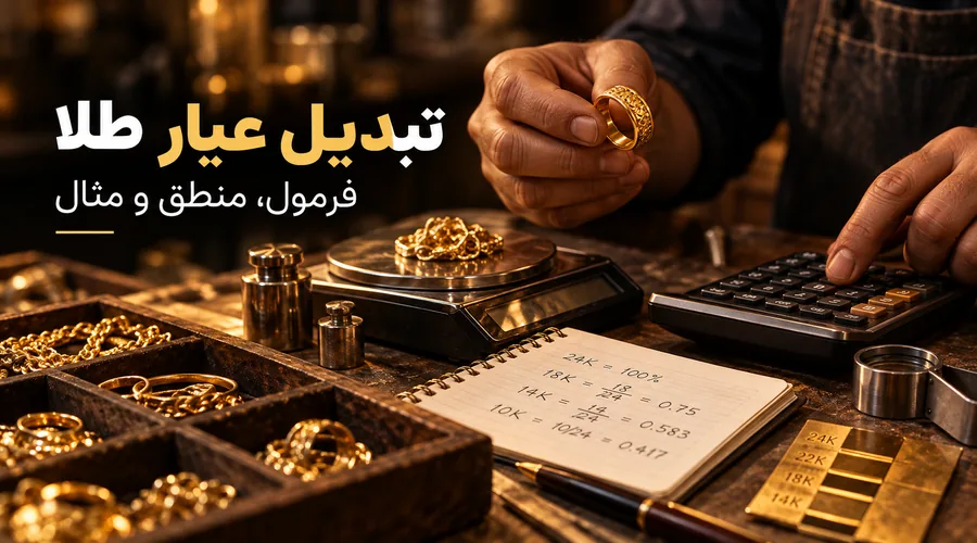 تبدیل عیار طلا با ترازو و محاسبات عیار در فروشندگی طلا